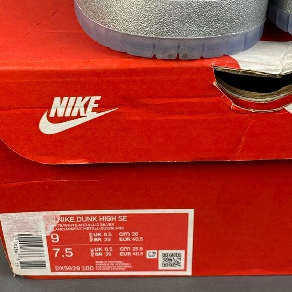 Nike Dunk High SE Chrome sneaker shoes women size 9 - Picture 5 of 10